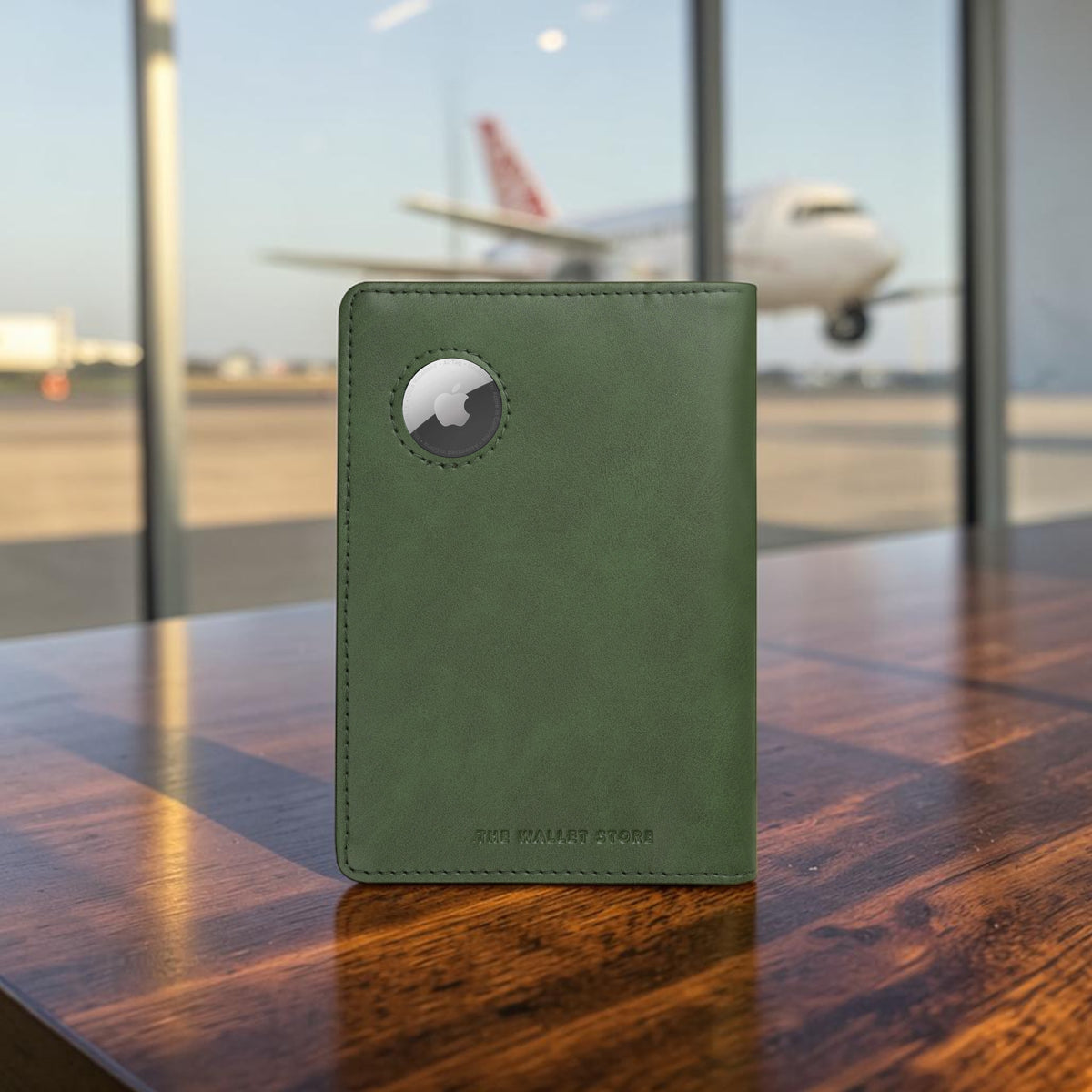 Horizon AirTag Passport Cover - Green