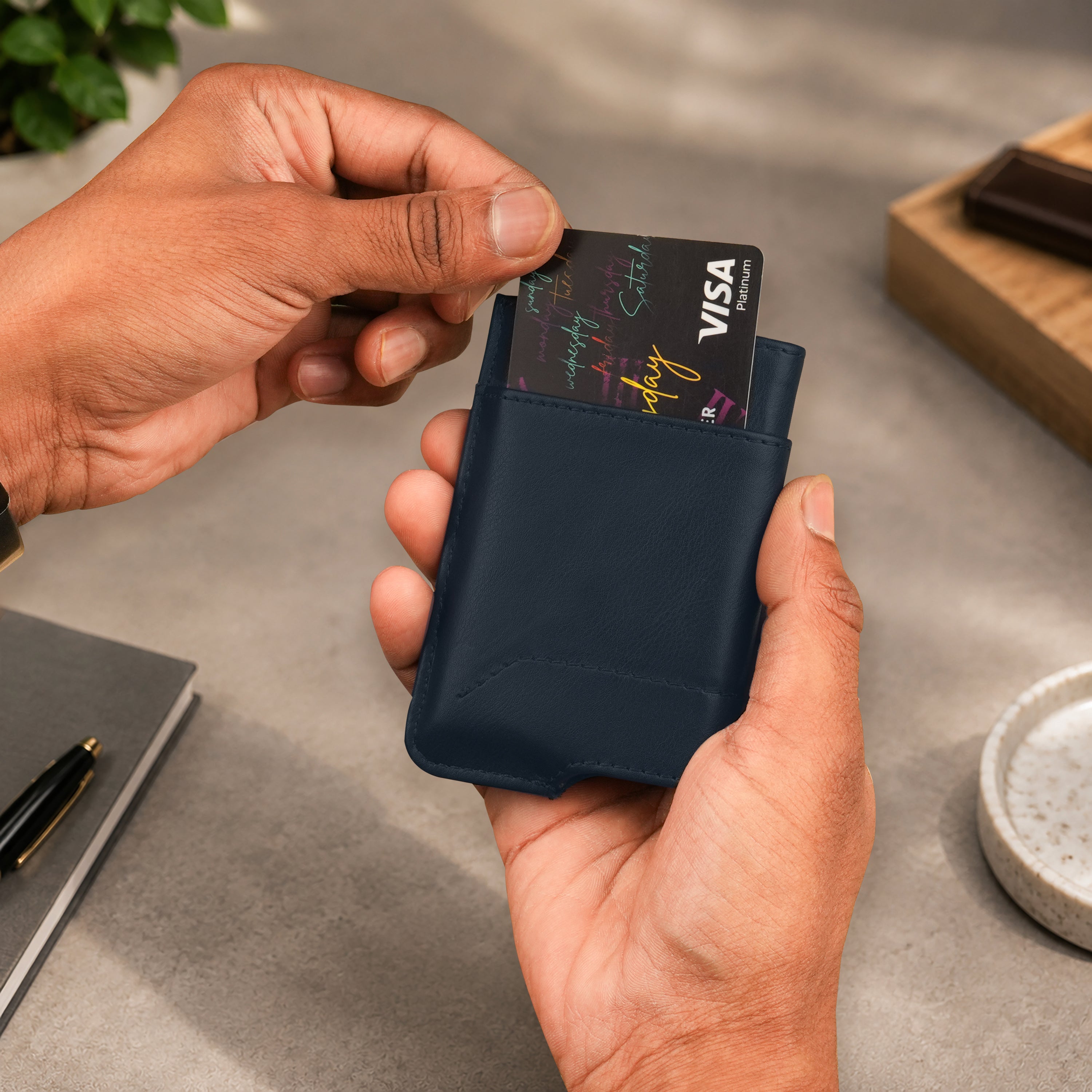 Apex RFID Protected Pop-Up Cardholder - Blue
