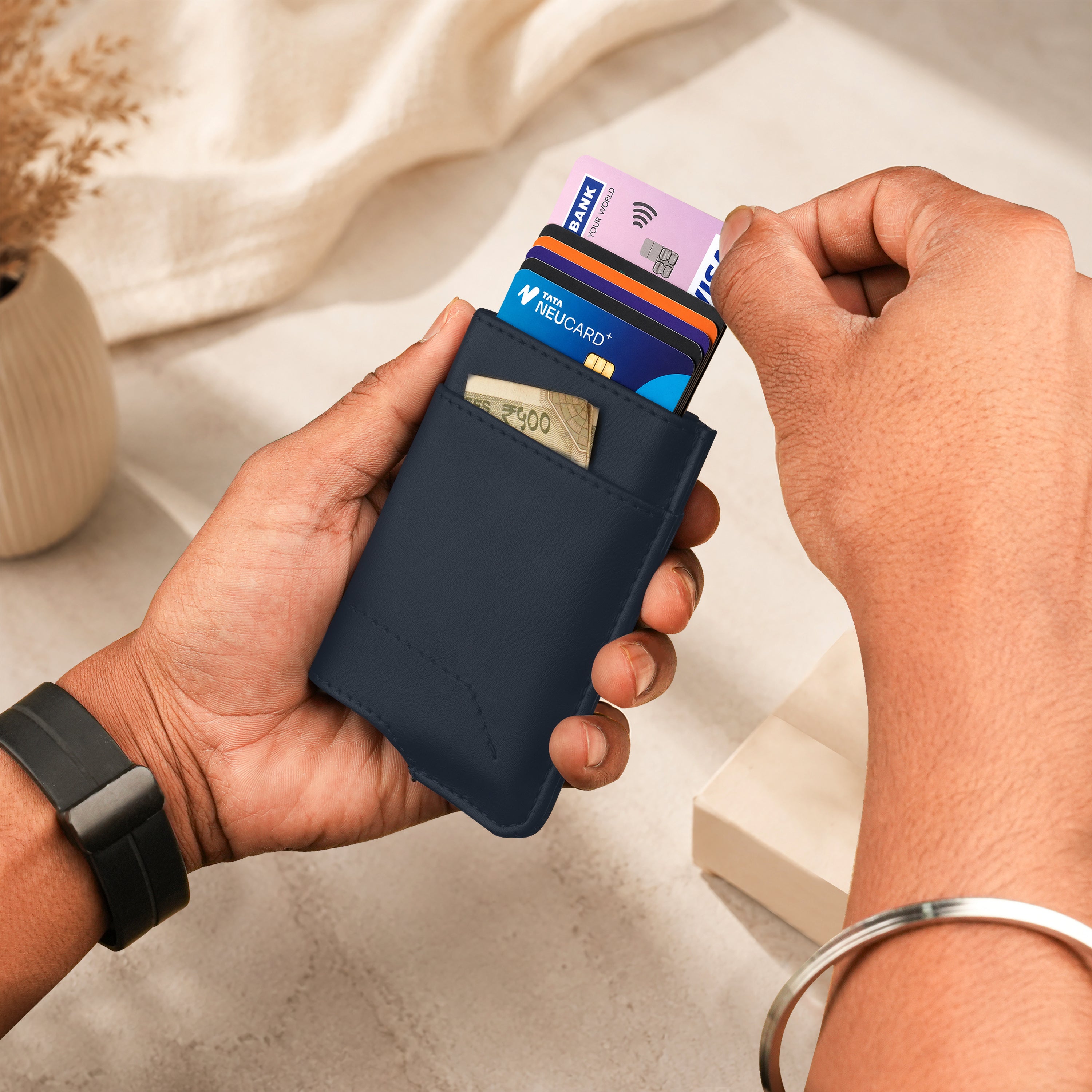 Apex RFID Protected Pop-Up Cardholder - Blue