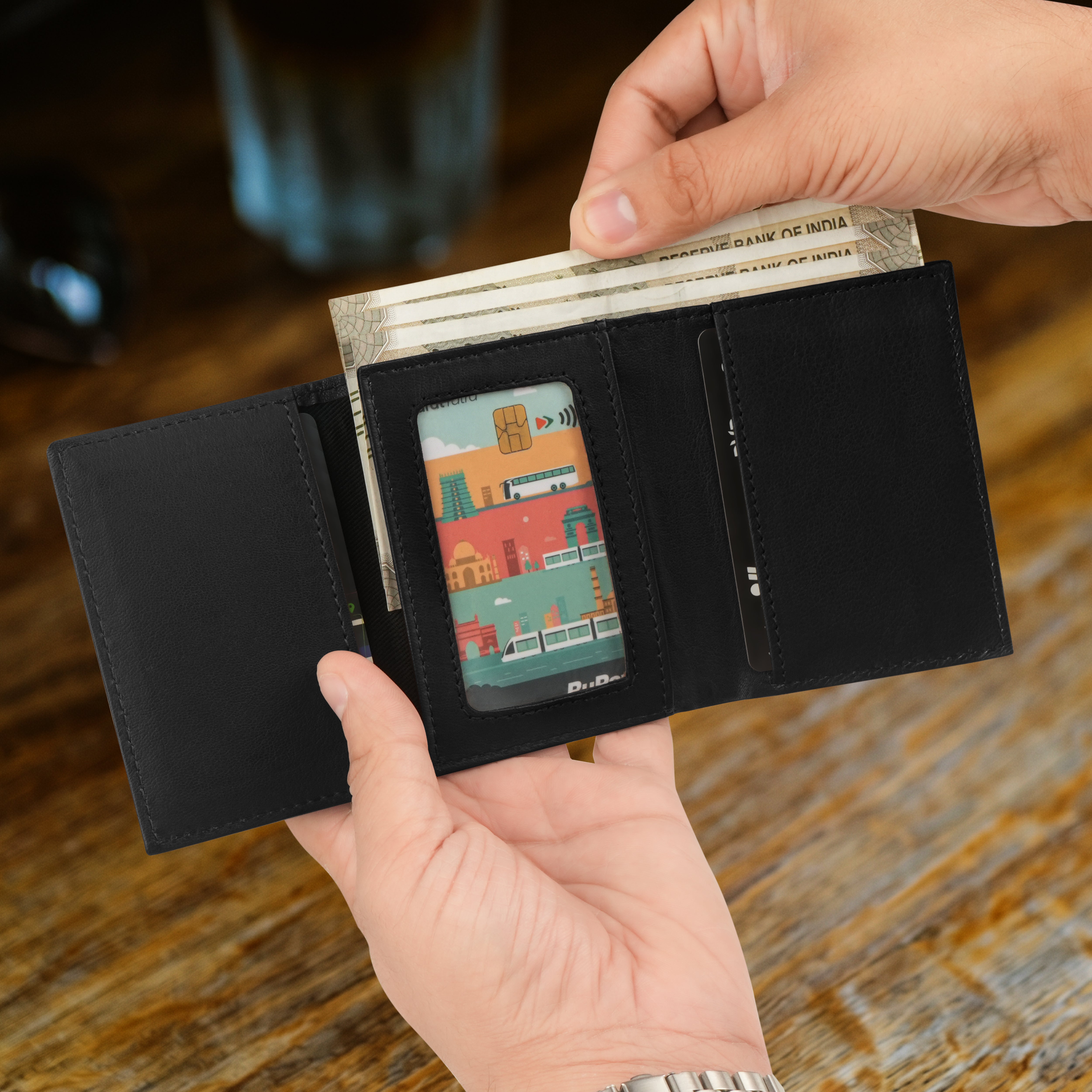 Classic Defender RFID Protected Wallet Cardholder - Black