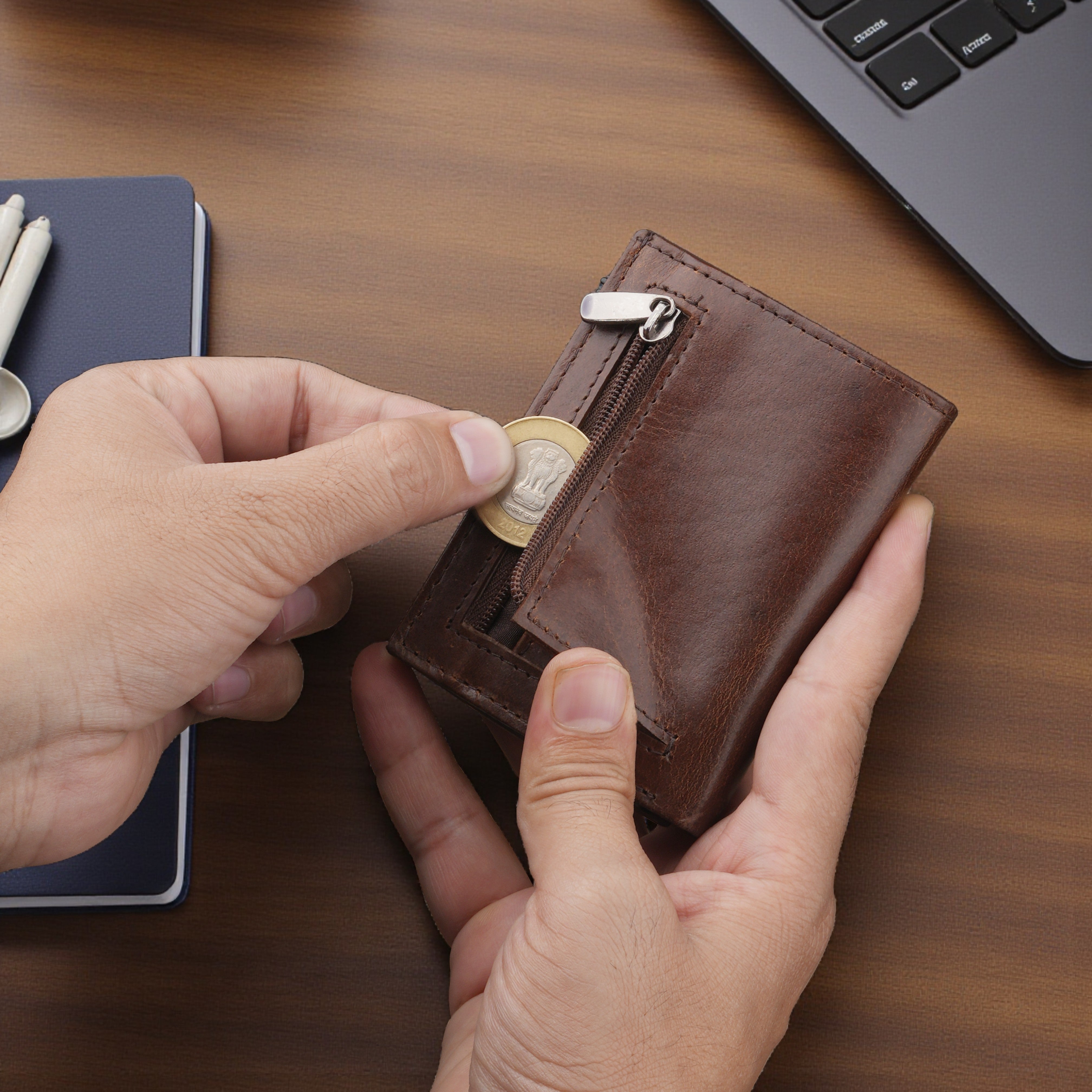 Defender 2.0 RFID Protected Cardholder Wallet - Brown