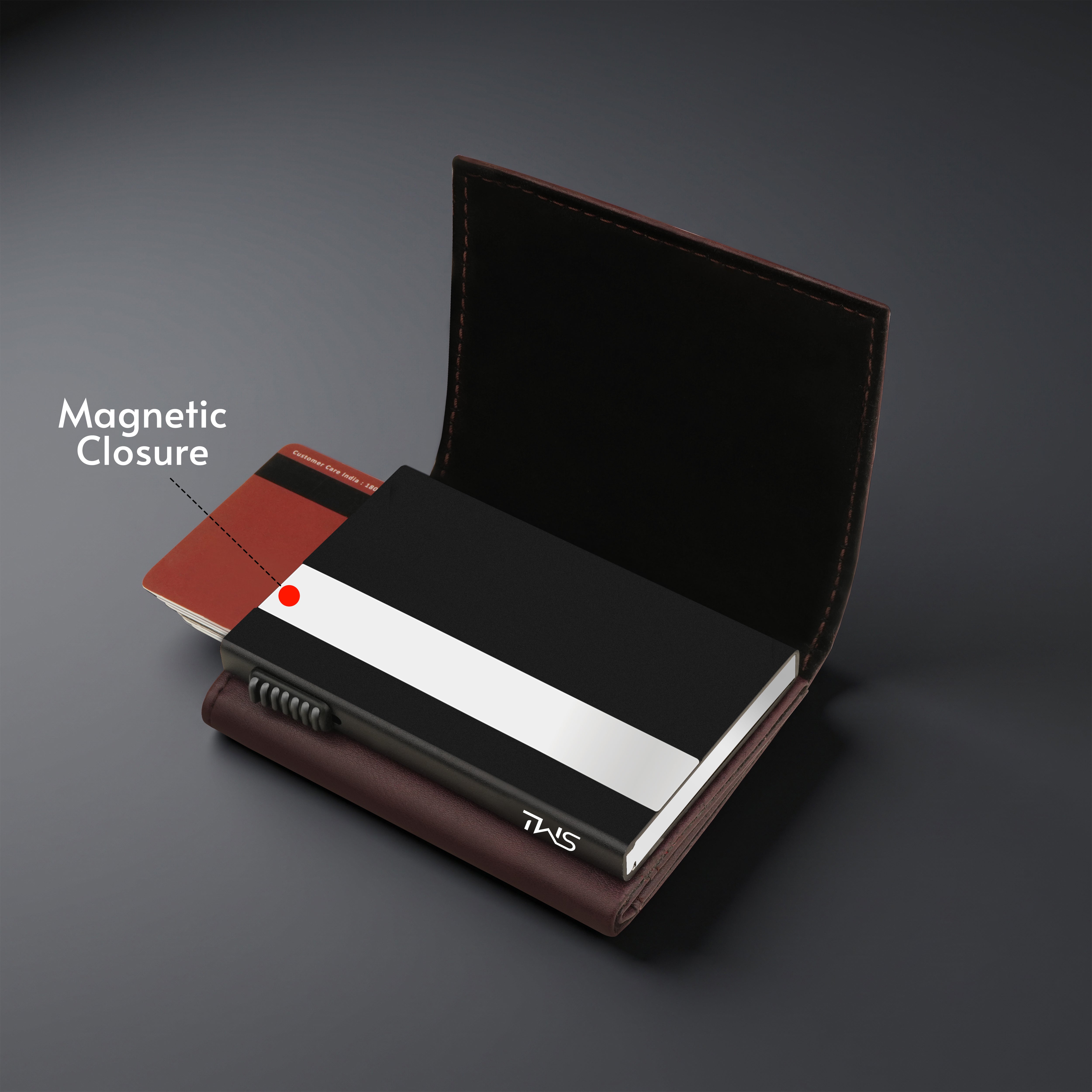 Crest RFID Protected Wallet Cardholder - Wine