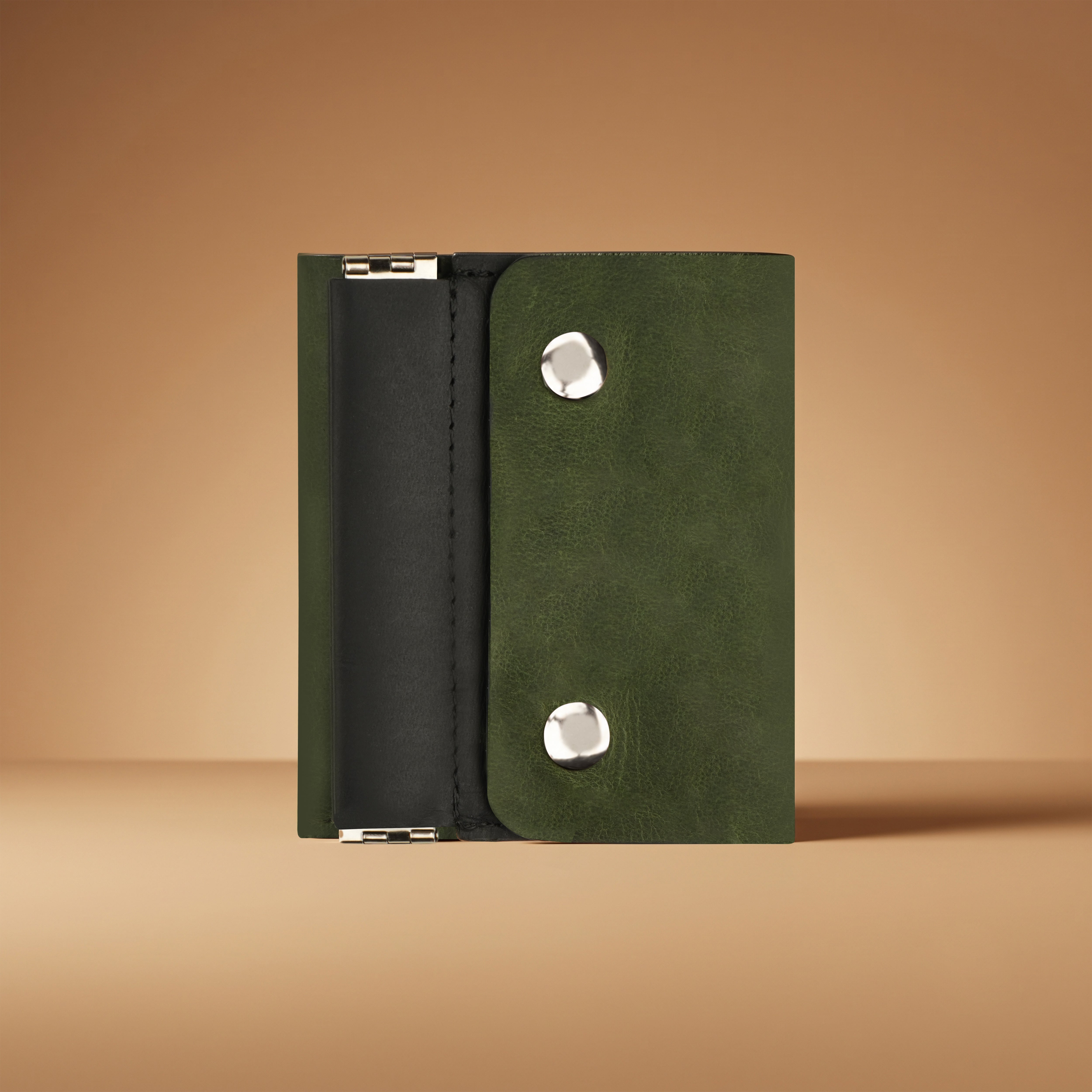 ClickKiss Minimalist Genuine Leather Wallet - Green