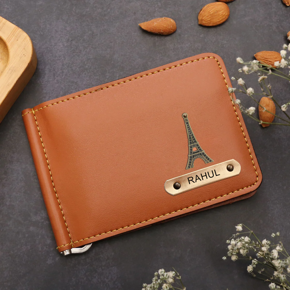 Personalized Leather Money Clip