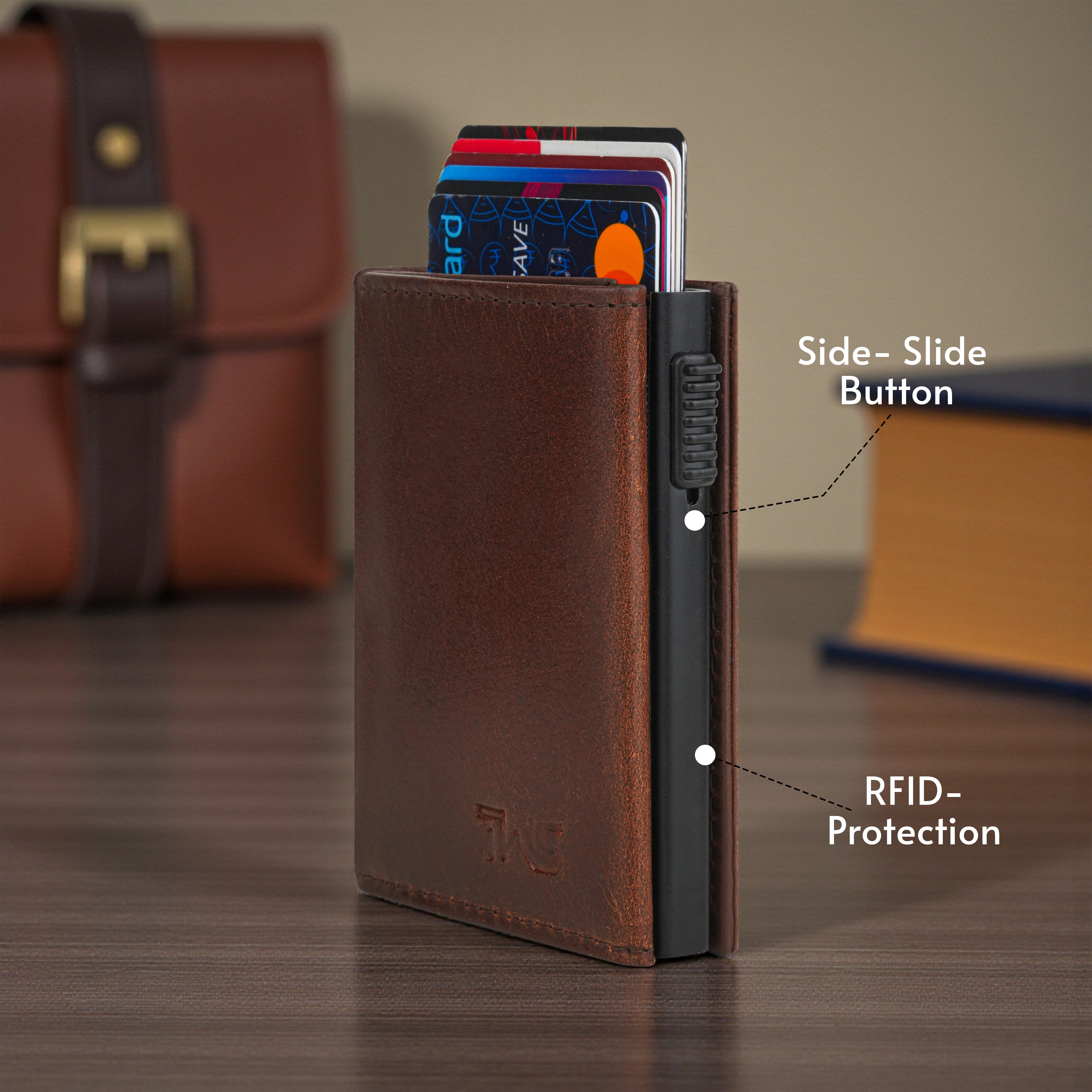 Defender 2.0 RFID Protected Cardholder Wallet - Brown