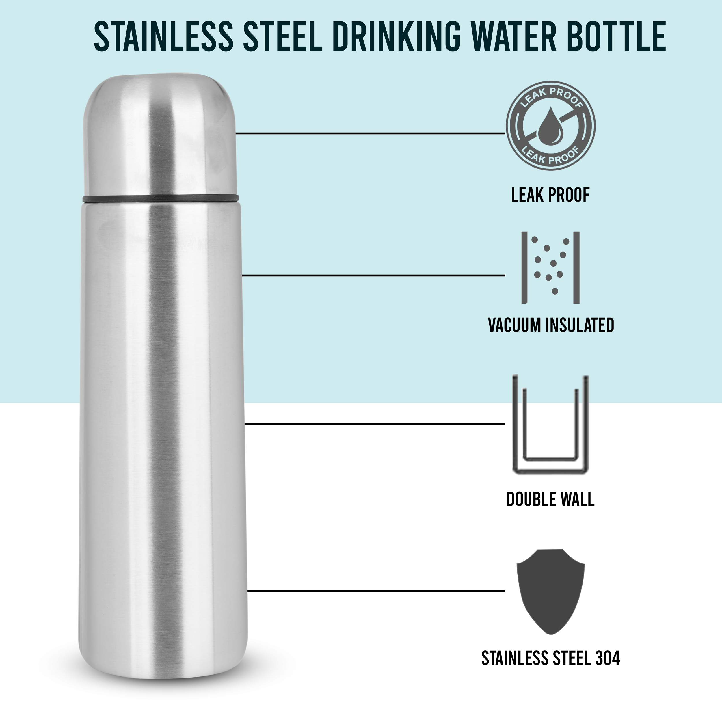 Maximo Thermosteel Vacuum Insulated Hot and Cold Water Bottle
