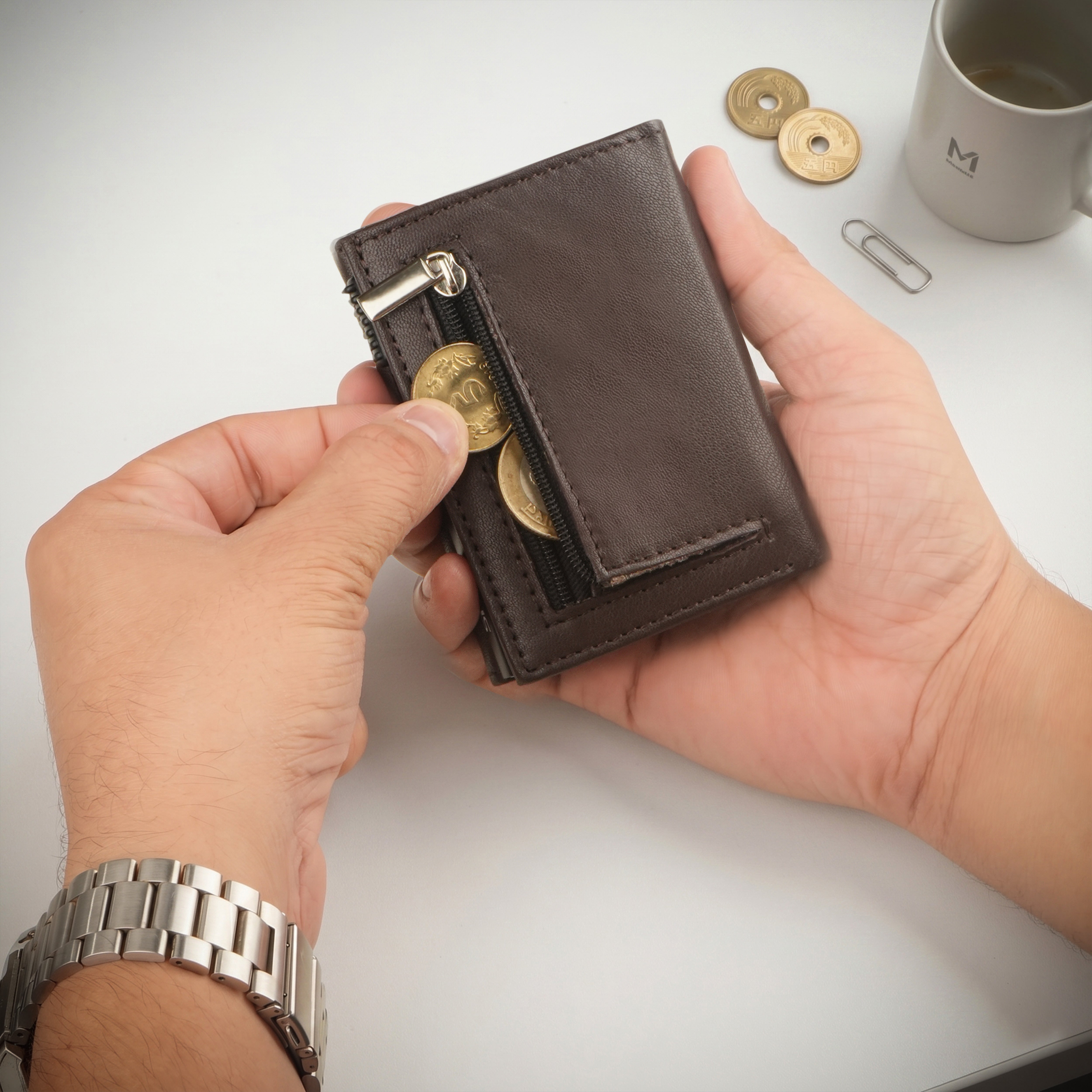 Classic Defender RFID Protected Wallet Cardholder - Brown