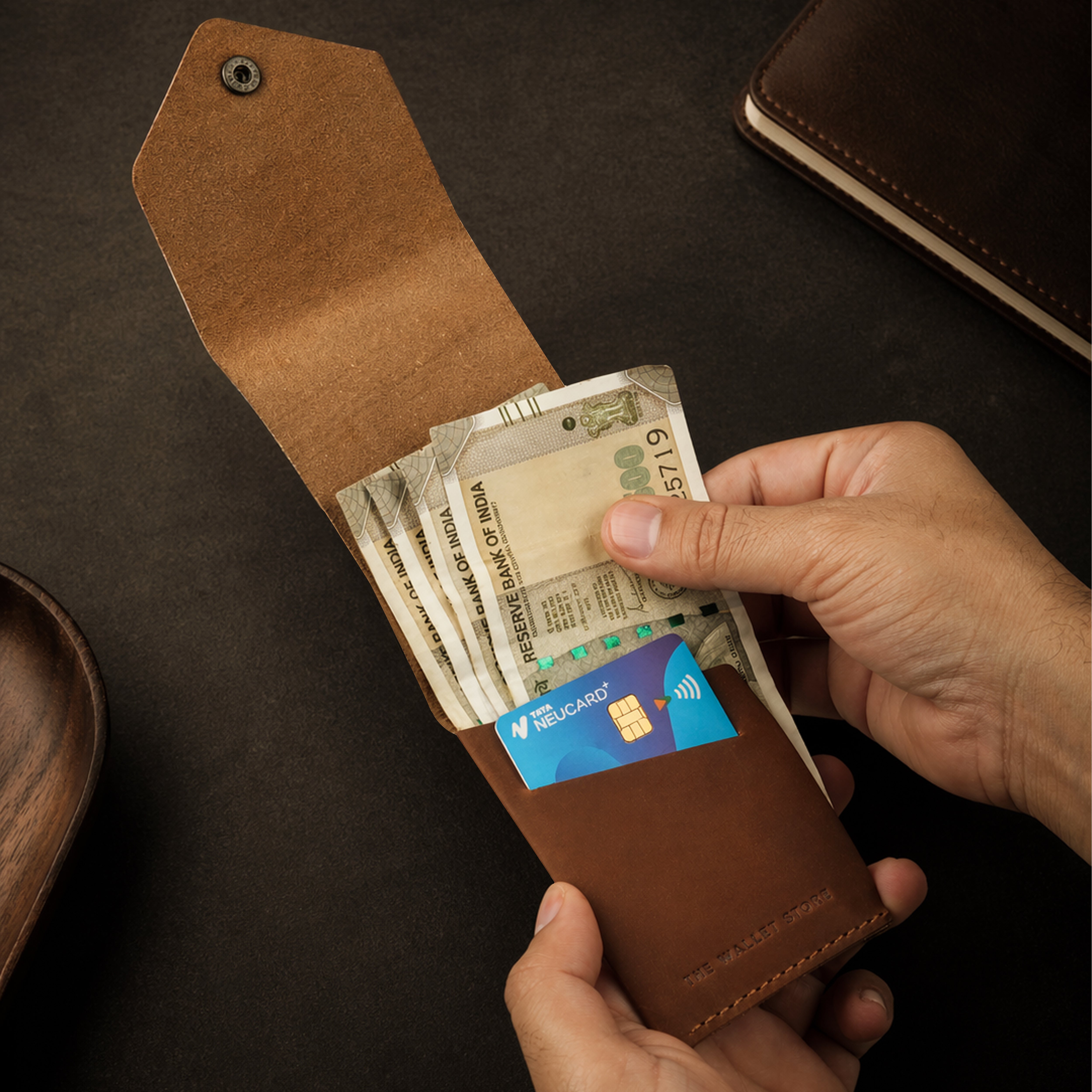 Flip 2.0 Genuine Leather Wallet - Tan