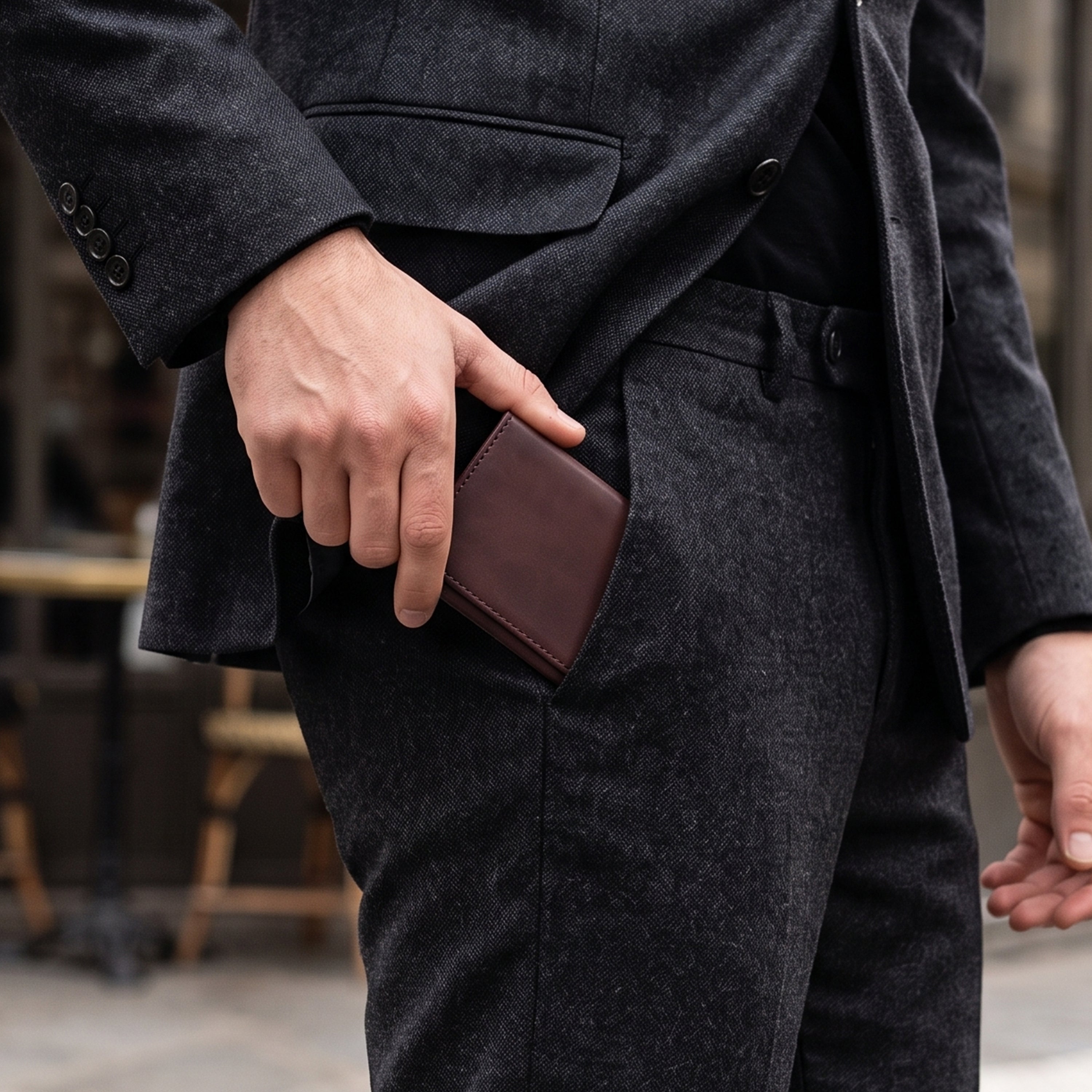 Crest RFID Protected Wallet Cardholder - Wine