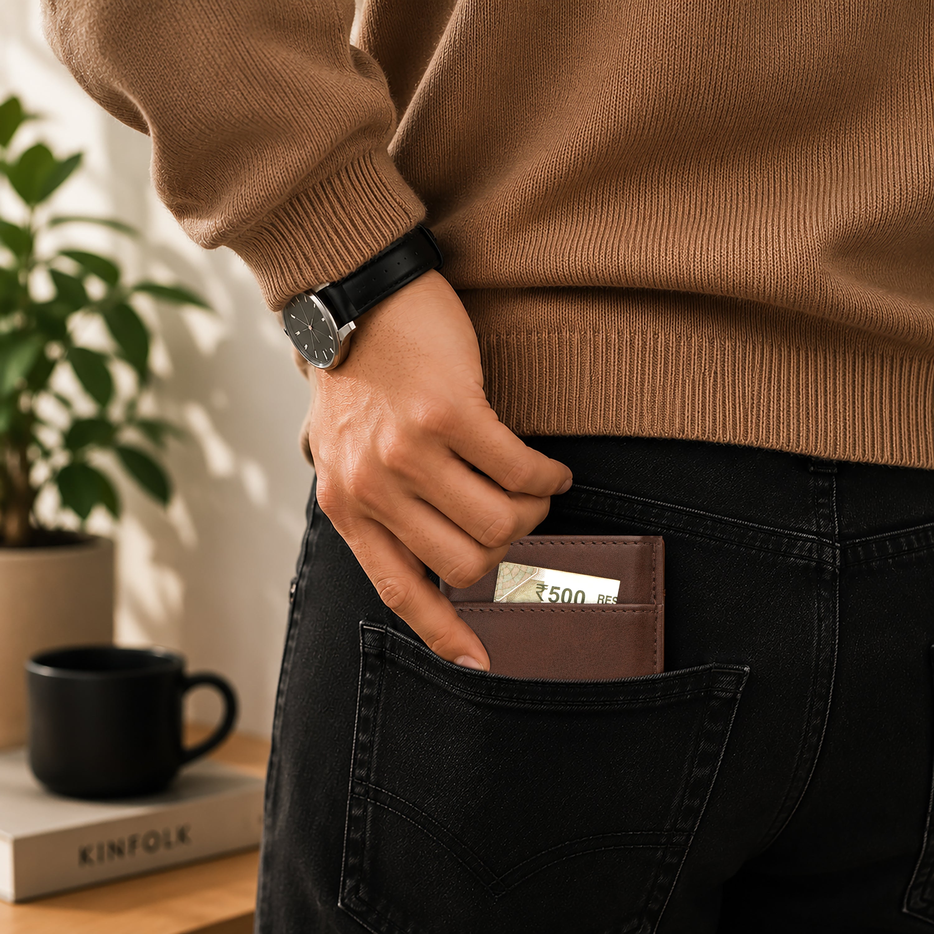 Apex RFID Protected Pop-Up Cardholder - Brown
