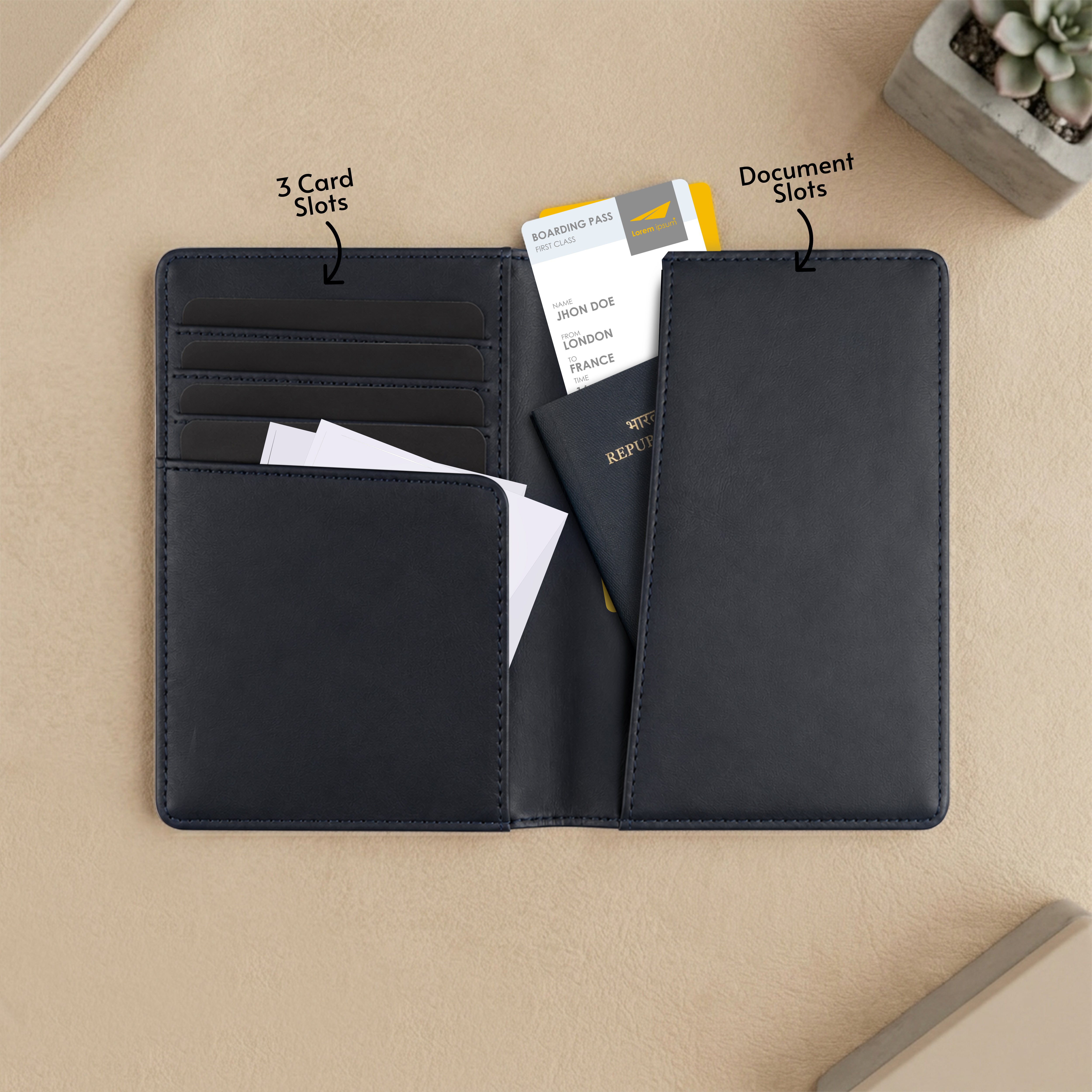 Horizon Travel Passport Holder - Blue