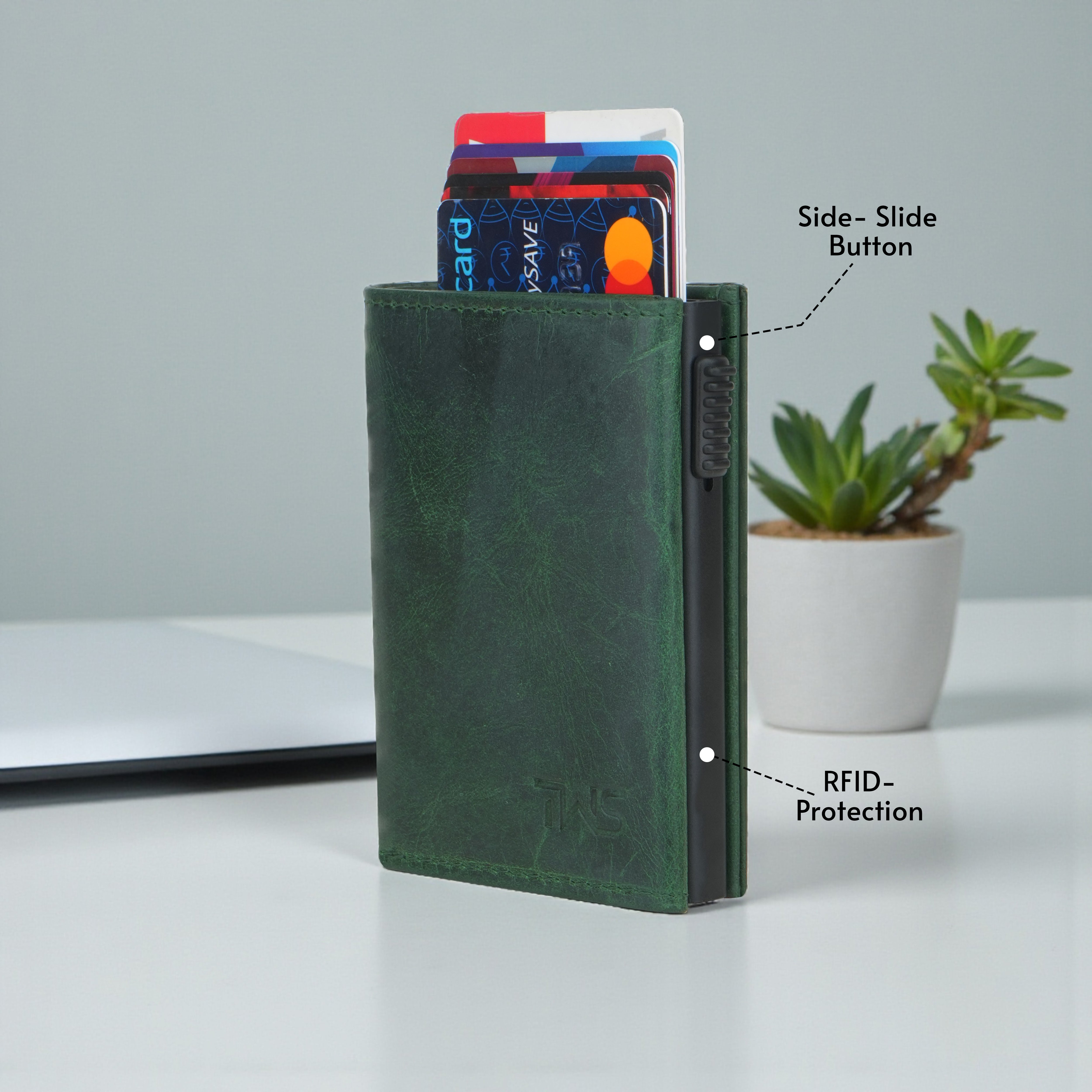Defender 2.0 RFID Protected Cardholder Wallet - Green
