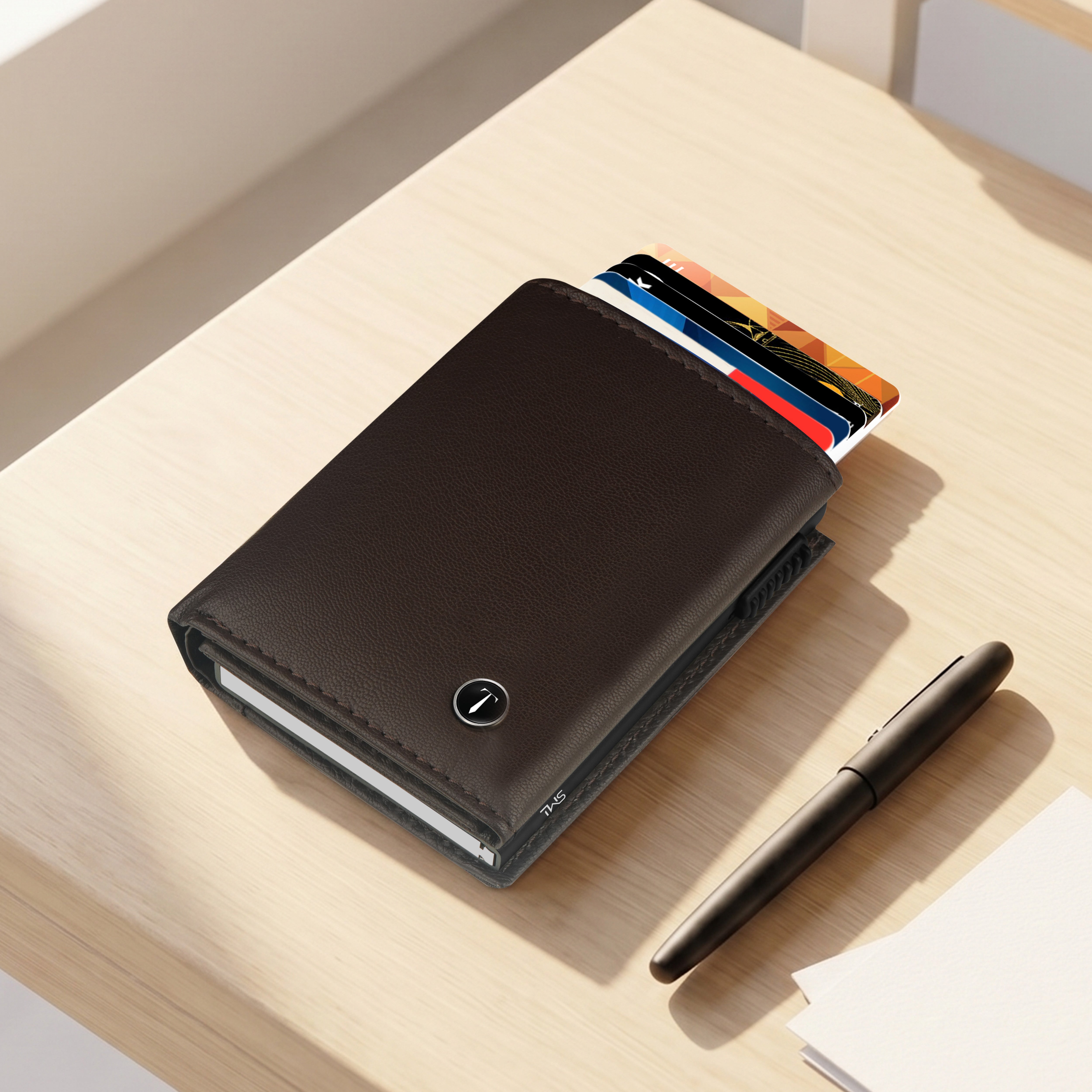 Classic Defender RFID Protected Wallet Cardholder - Brown