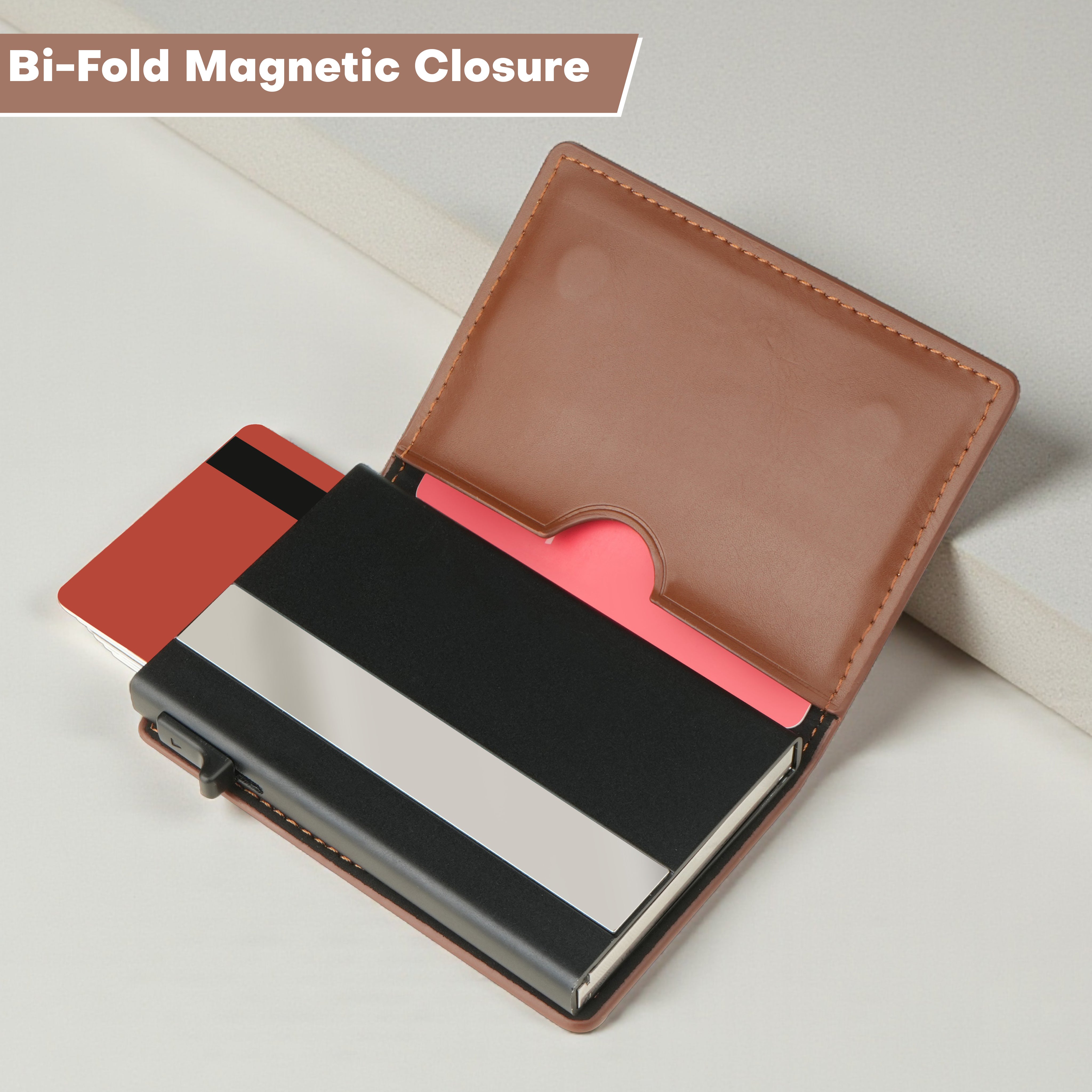 Aero Vault RFID Protected Pop-Up Cardholder - Tan