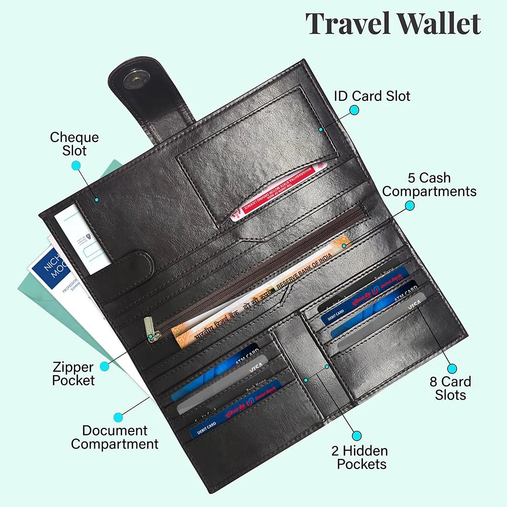 Personalized Premium Leather Travel Organizer