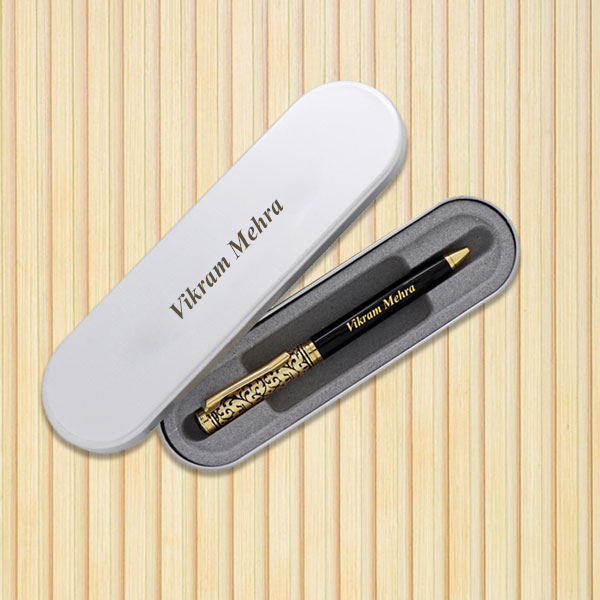 Personalized Designer Metallic Ball Pen With Tin Box