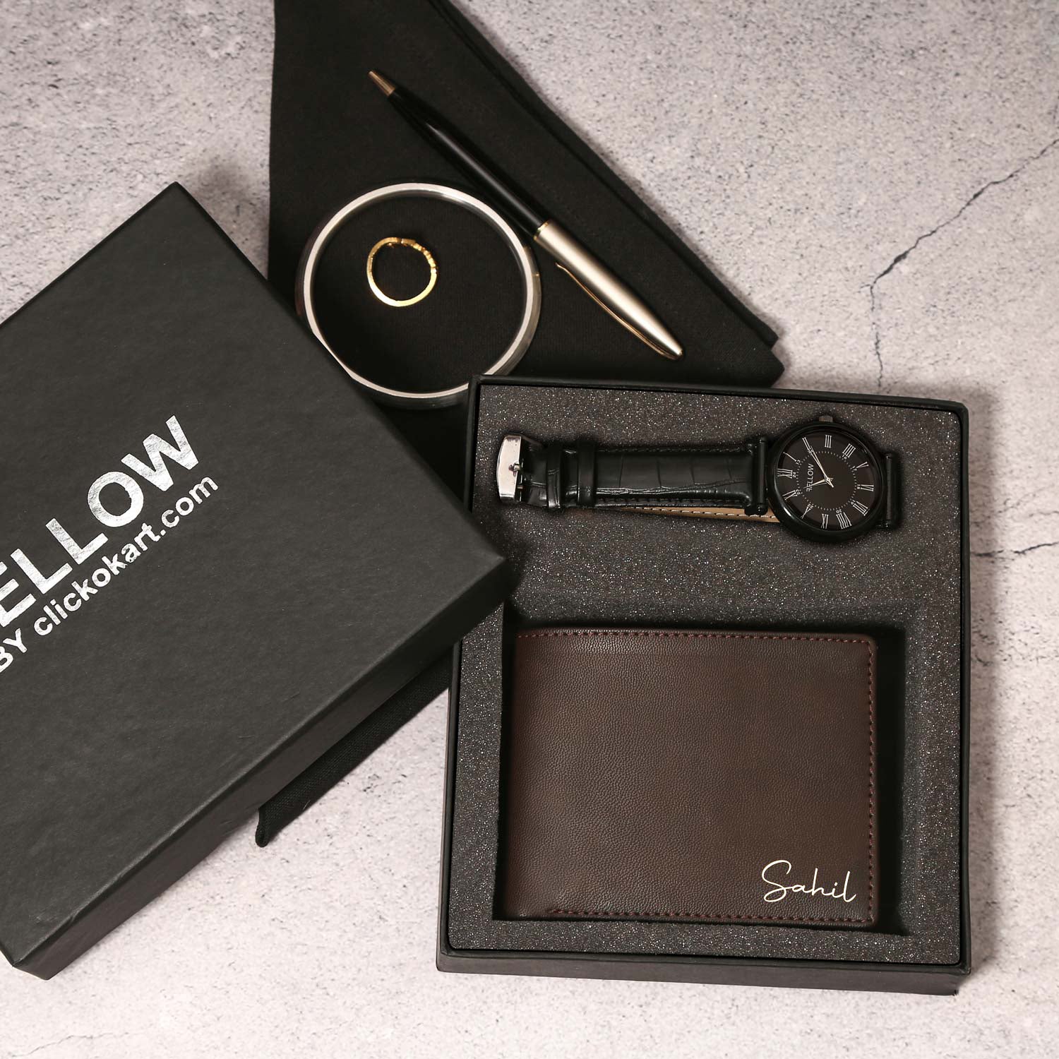 Fellow wallet & watch combo brown