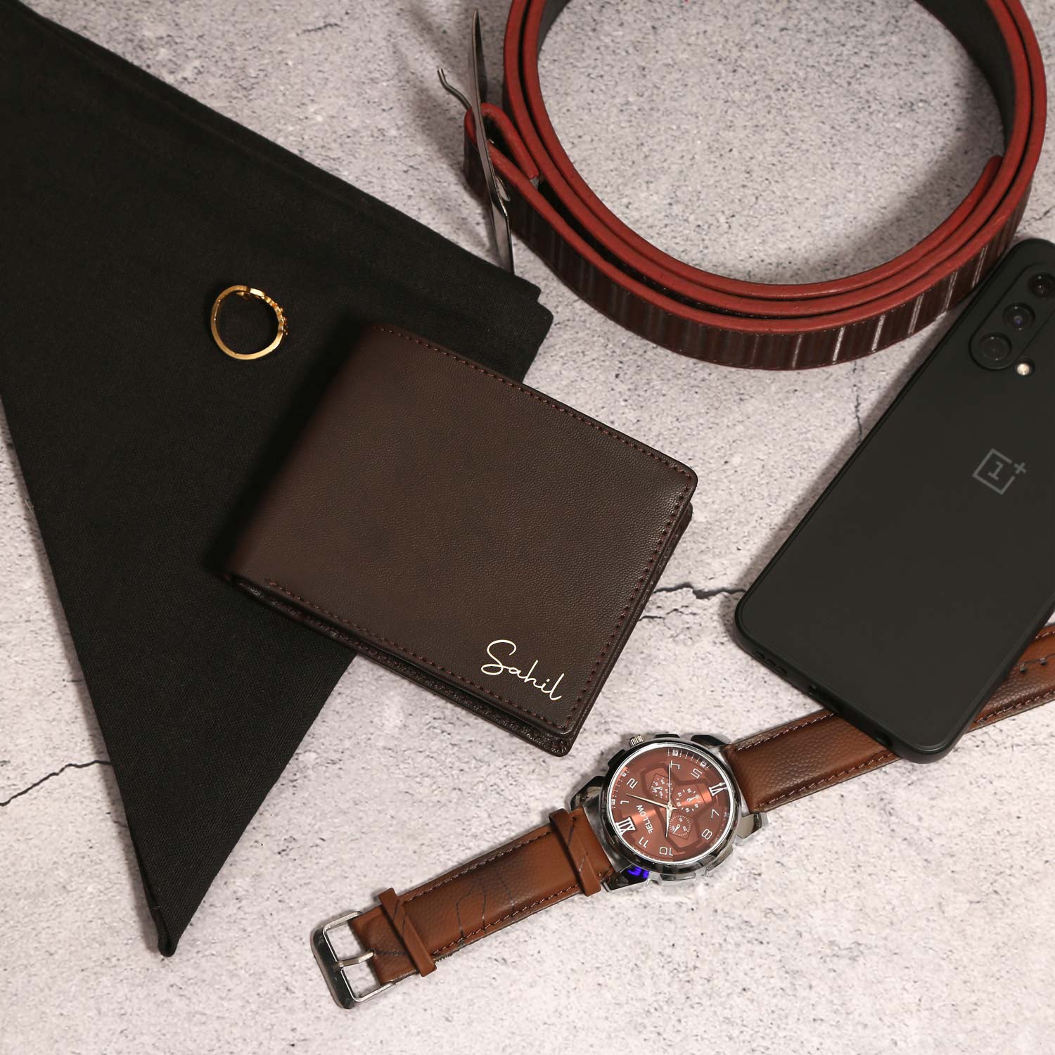 Fellow wallet & watch combo brown