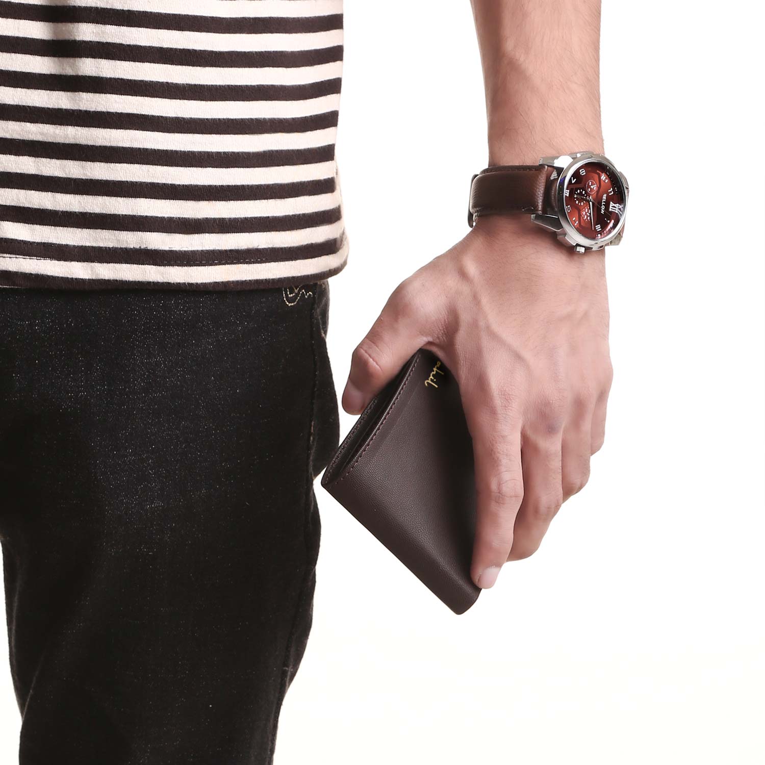 Fellow wallet & watch combo brown
