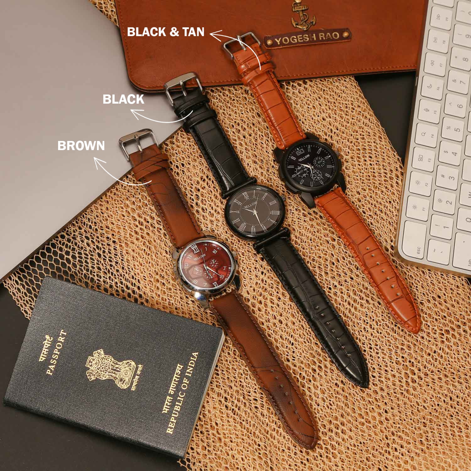 Fellow wallet & watch combo brown