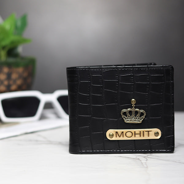 Personalized Men's Wallet Black Color