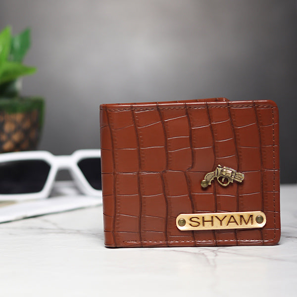 Personalized Men's Wallet Brown Color