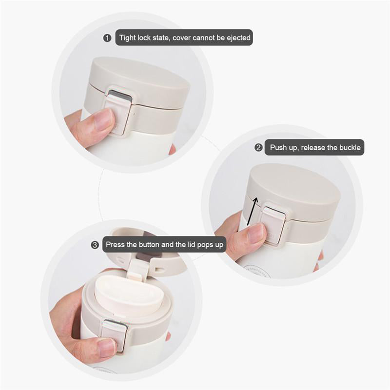 Personalized Spill-proof Insulated Travel Mug | White