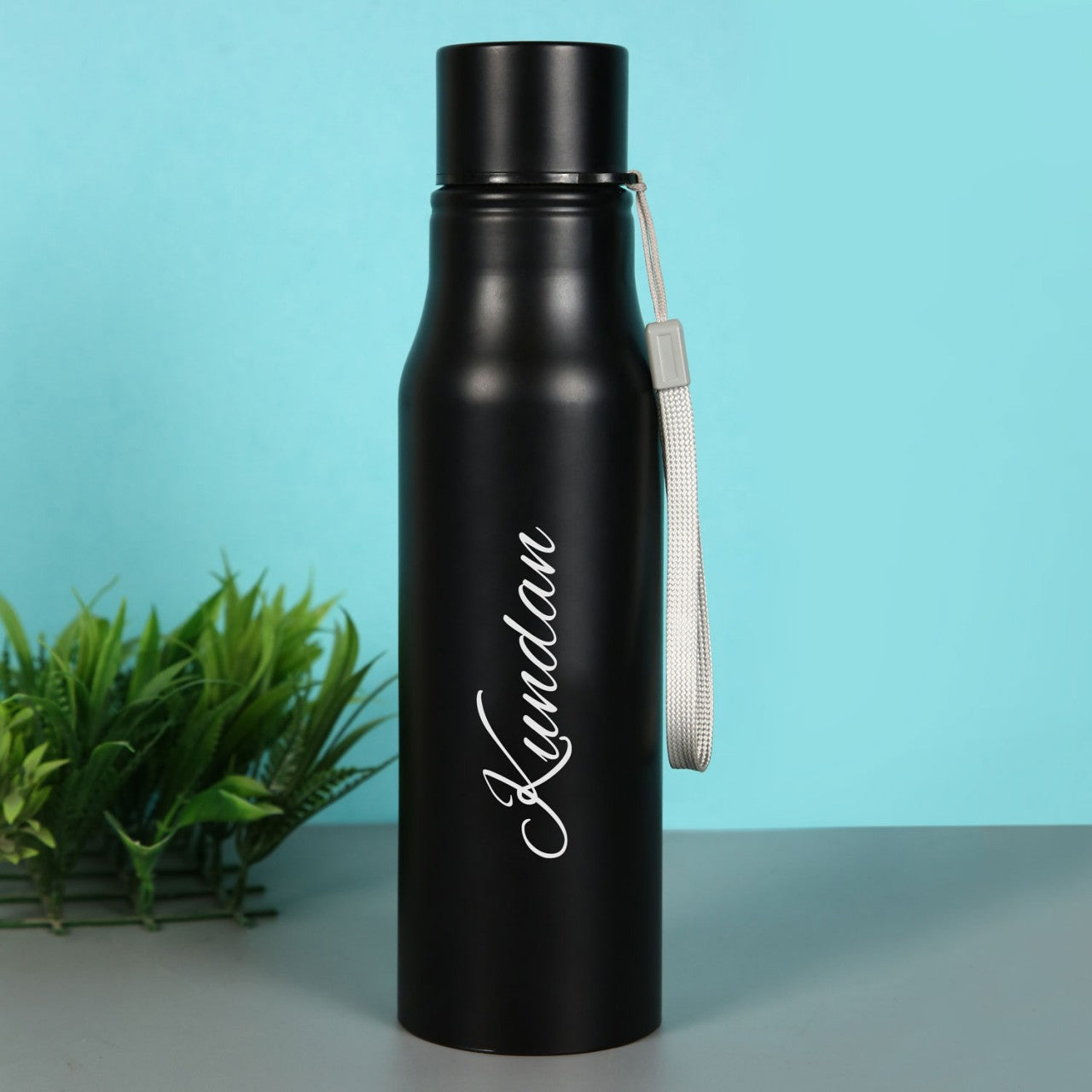 Personalized Black Stainless Steel Water Bottle 500ML