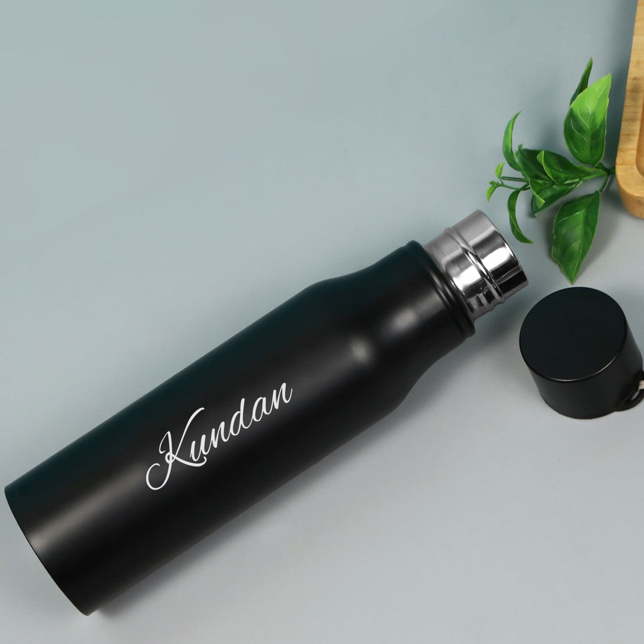 Personalized Black Stainless Steel Water Bottle 500ML