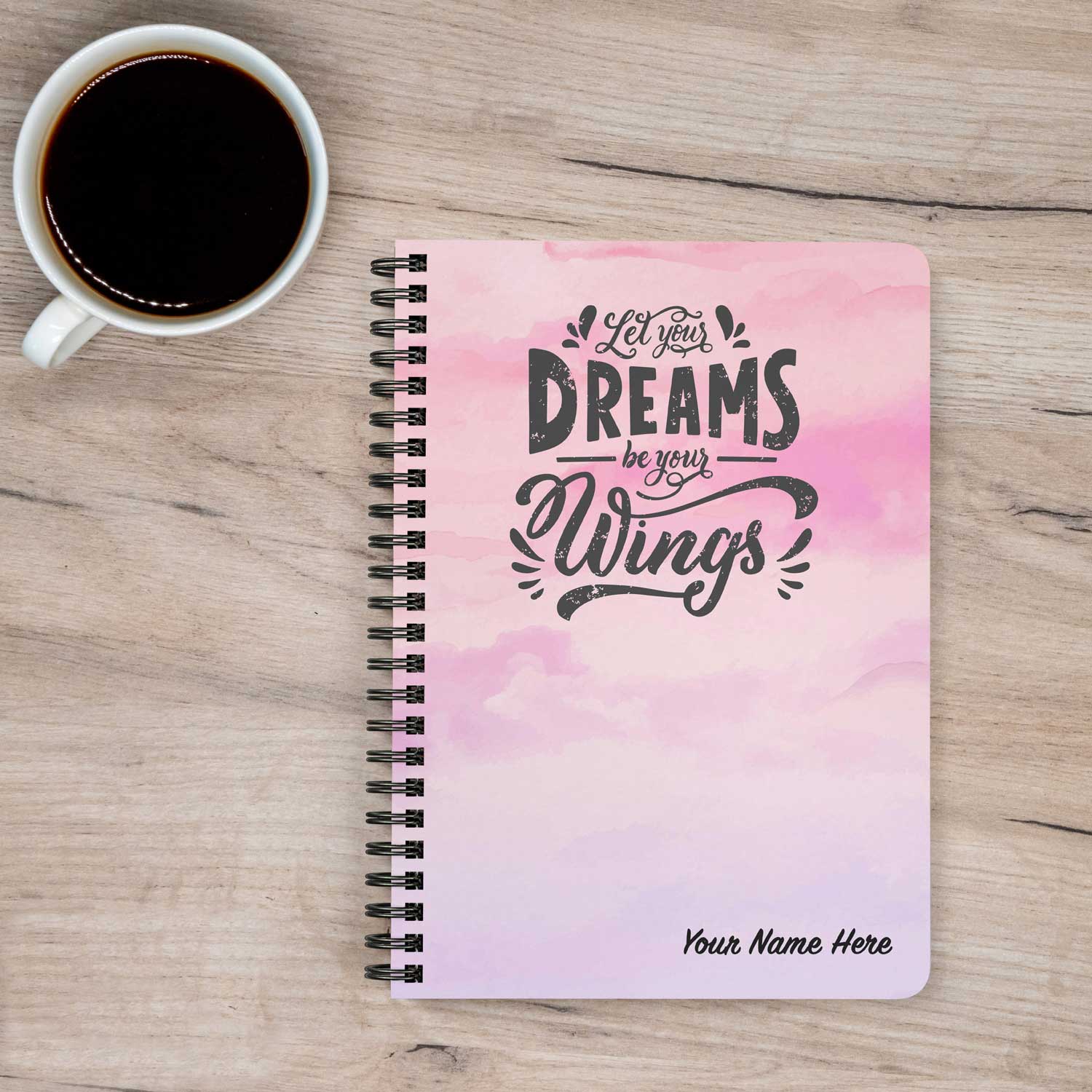 Personalized Dreams With Wings Notebook (Soft Cover)