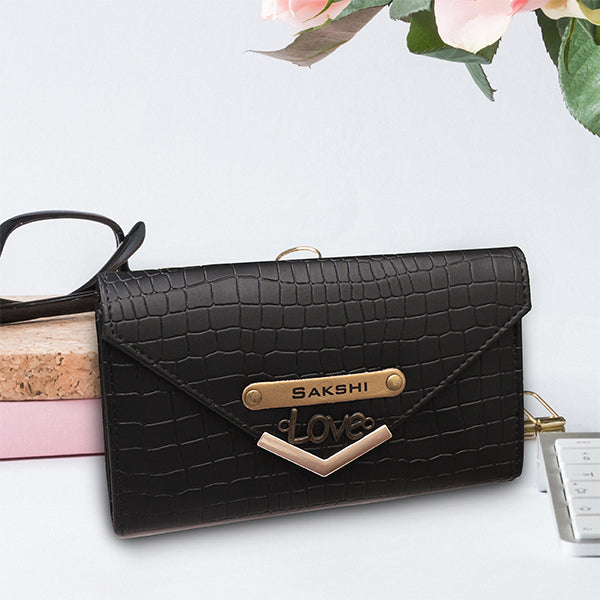Personalized Brick Style Clutch With Name & Charm