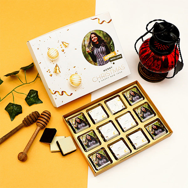 Personalized Christmas Chocolate Box With Photo