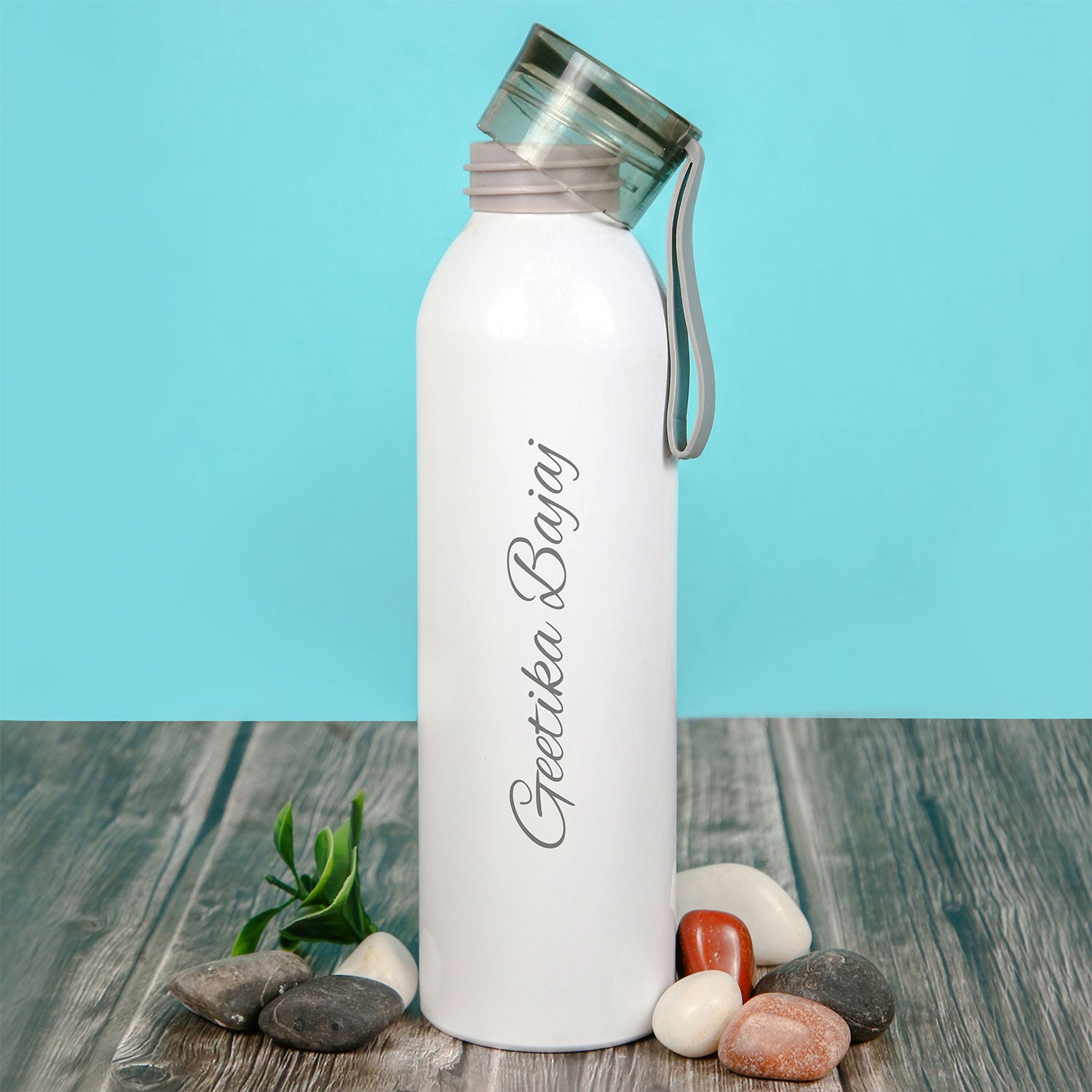 Personalized White Stainless Steel Water Bottle 500ML