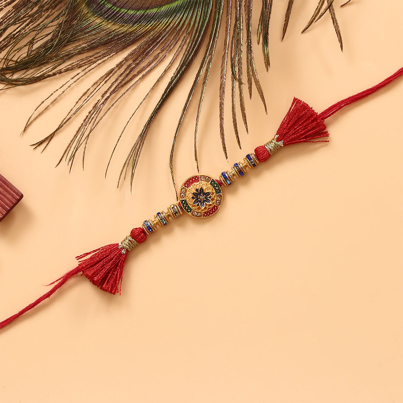 CZ Work Floral Rakhi Combo