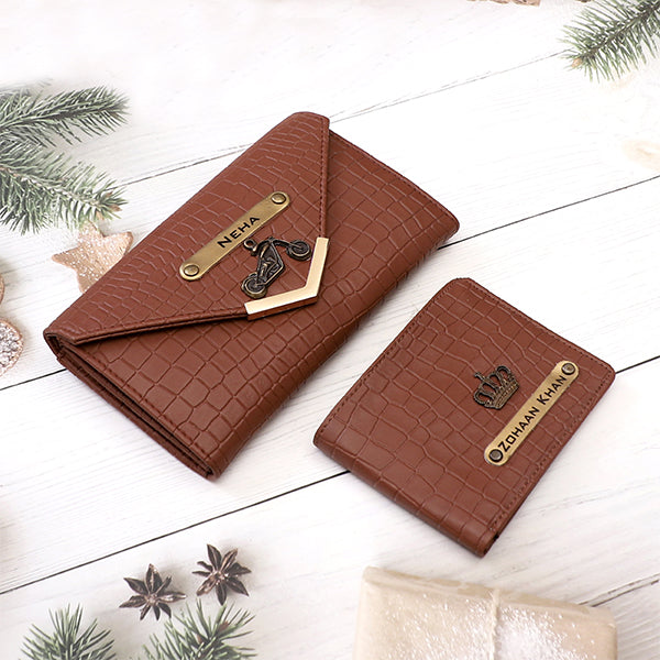 Personalized Brick Style Clutch & Wallet Combo