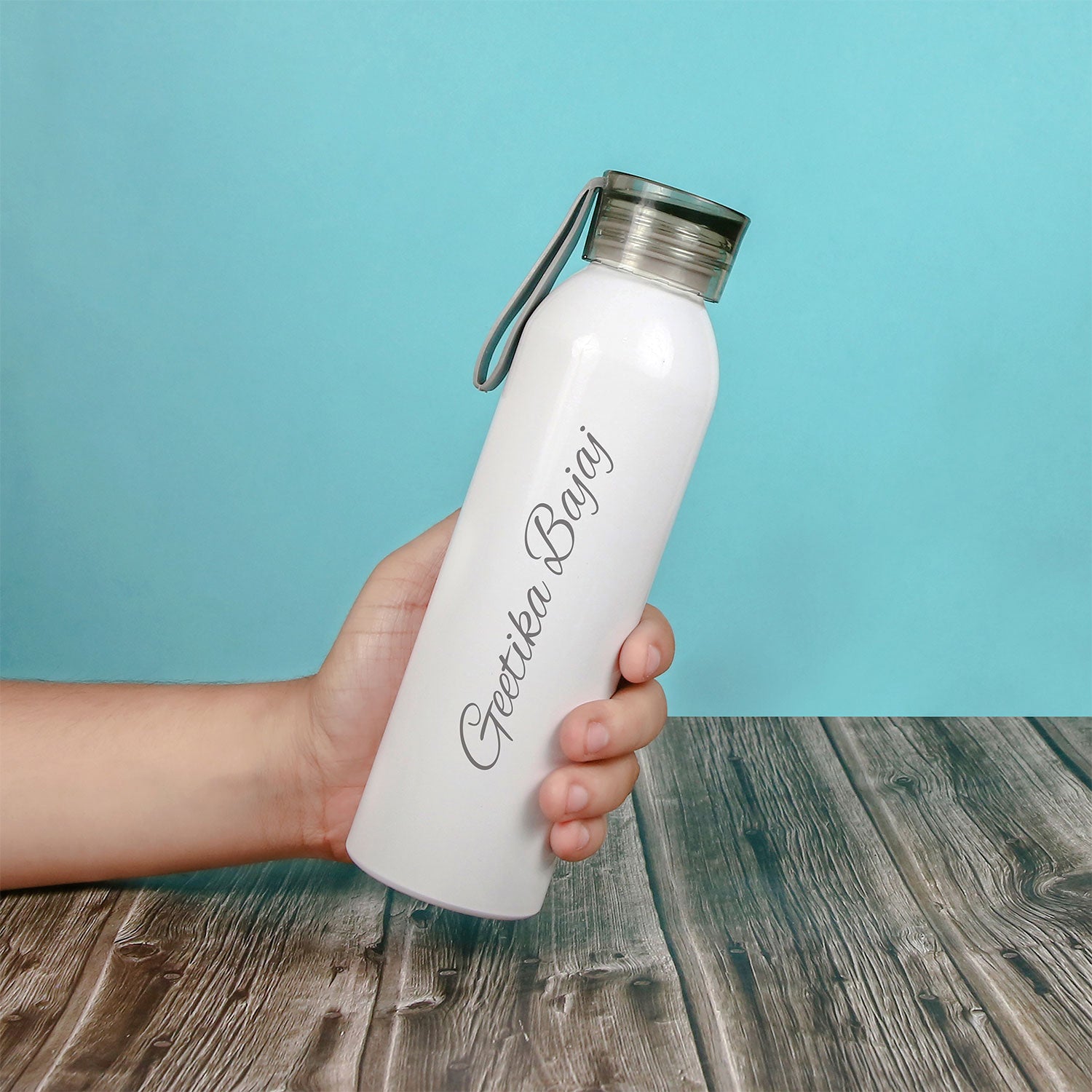 Personalized White Stainless Steel Water Bottle 500ML