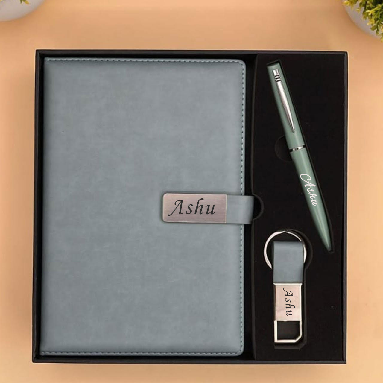 Personalized Diary With Pen Key Chain Gift Set Personalized Diary With Pen Key Chain Gift Set