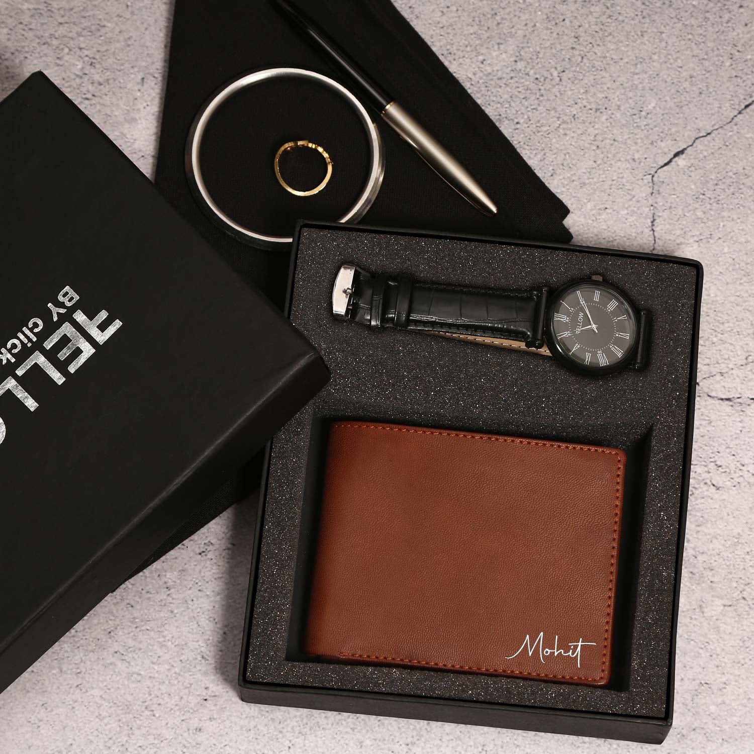 Fellow wallet & watch combo Tan