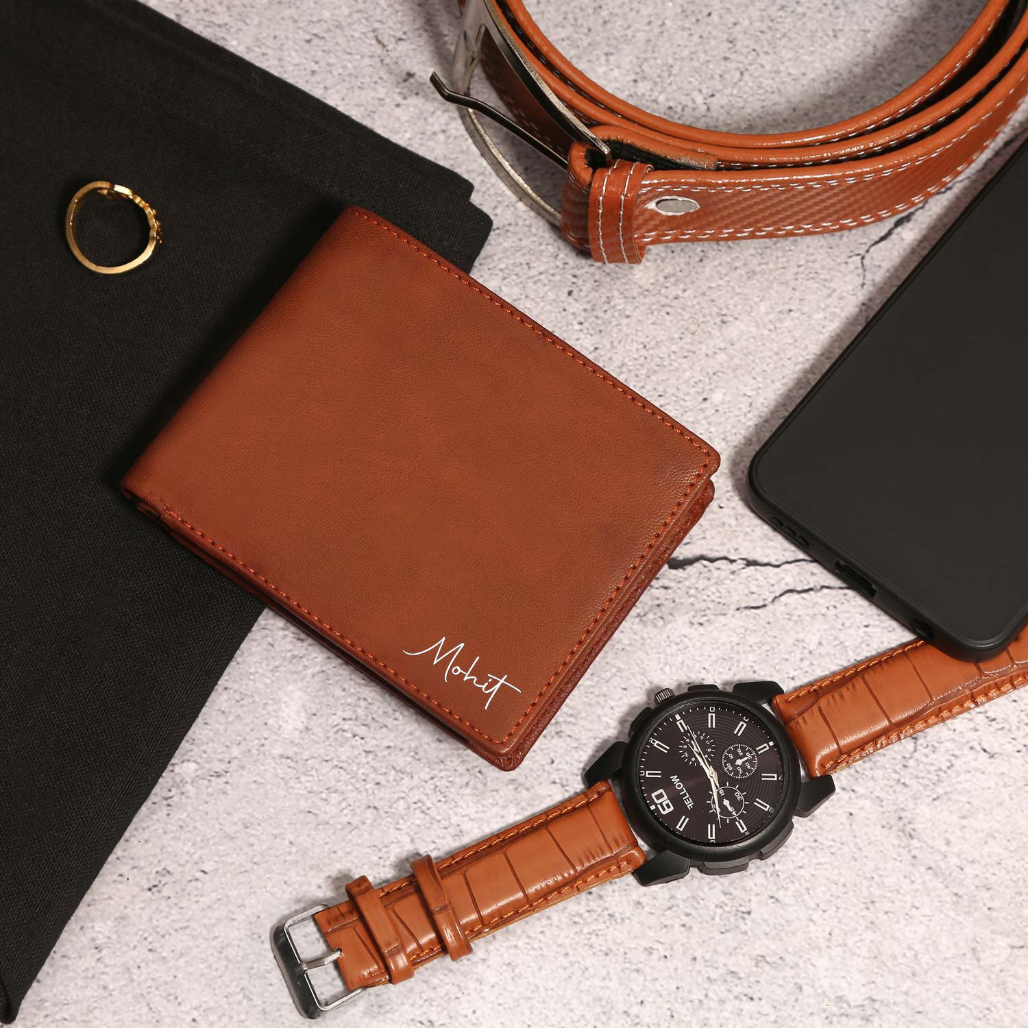 Fellow wallet & watch combo Tan