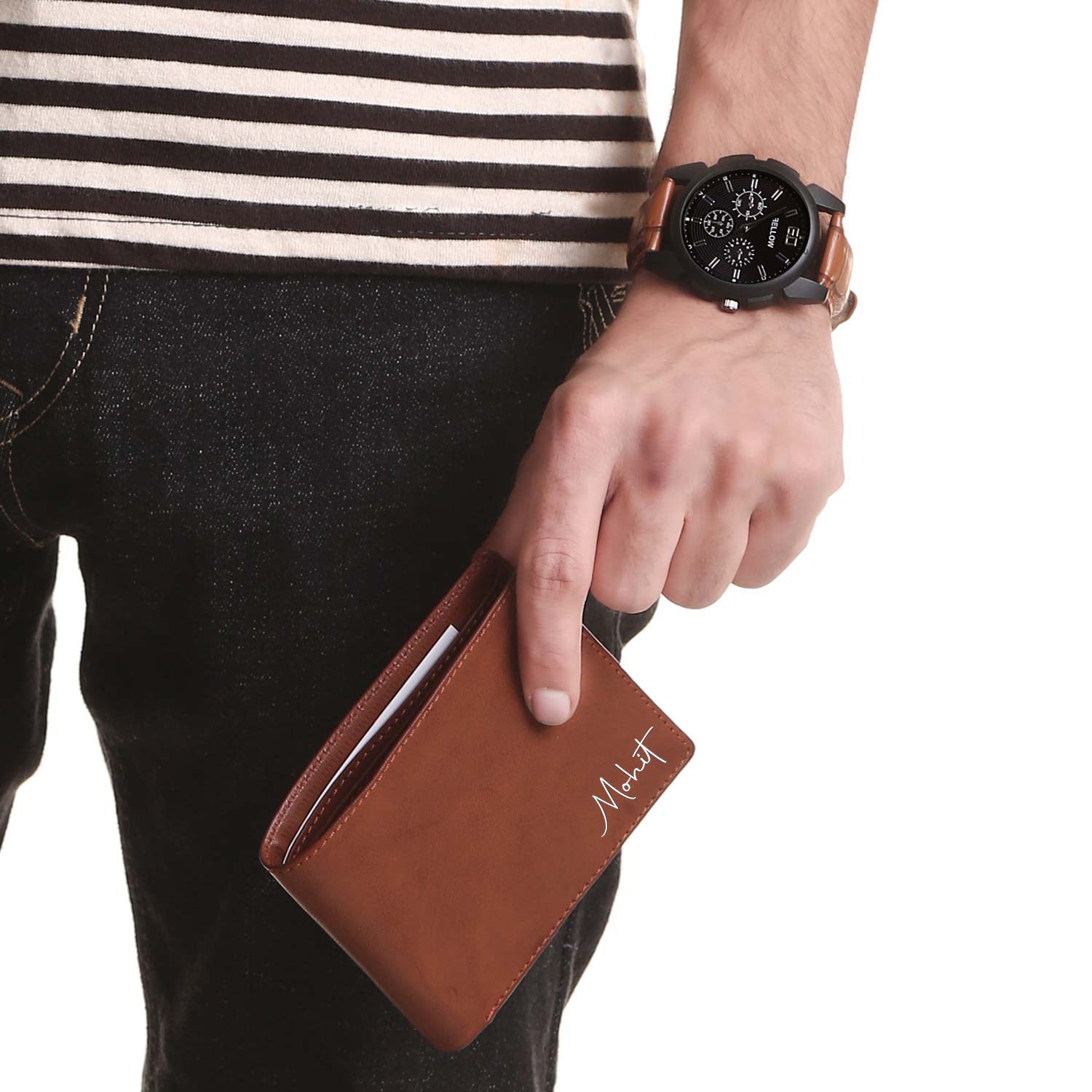Fellow wallet & watch combo Tan